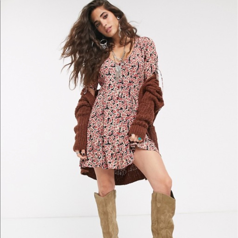 Free People Laced Up Mini Dress
